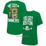Camiseta Manga Corta Boston Celtics 2024 NBA Finals Champions 18 Banners Verde Camiseta Manga Corta Boston Celtics 2024 NBA Finals Champions 18 Banners Verde