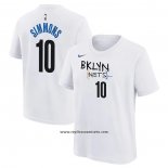 Camiseta Manga Corta Brooklyn Nets Ben Simmons Ciudad 2022-23 Blanco