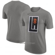 Camiseta Manga Corta Los Angeles Clippers Ciudad 2023-24 Gris