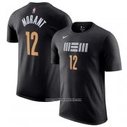 Camiseta Manga Corta Memphis Grizzlies Ja Morant Ciudad 2023-24 Negro