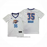Camiseta Manga Corta Oklahoma City Thunder Kevin Durant NO 35 Blanco