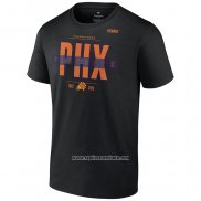 Camiseta Manga Corta Phoenix Suns 2023 NBA Playoffs Jump Ball Negro