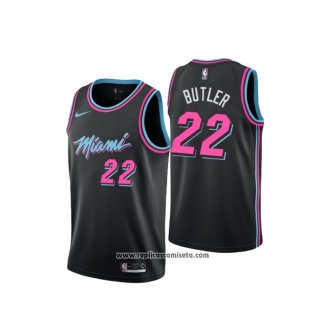 Camiseta Miami Heat Jimmy Butler #22 Ciudad 2018-19 Negro