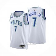 Camiseta Minnesota Timberwolves Wendell Moore JR #7 Classic 2023-24 Blanco