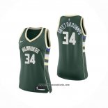 Camiseta Mujer Milwaukee Bucks Giannis Antetokounmpo #34 Icon Verde