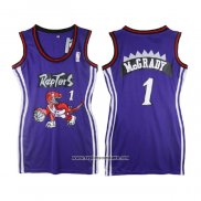 Camiseta Mujer Toronto Raptors Tracy McGrady #1 Violeta