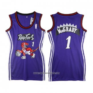 Camiseta Mujer Toronto Raptors Tracy McGrady #1 Violeta