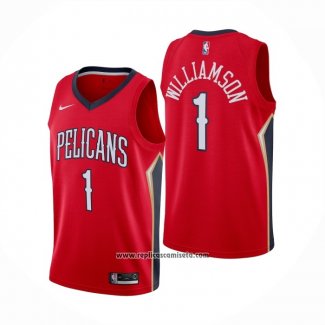 Camiseta New Orleans Pelicans Zion Williamson #1 Statement 2019-20 Rojo