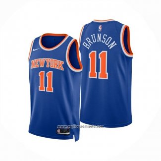 Camiseta New York Knicks Jalen Brunson NO 11 Icon 2024-25 Azul