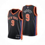 Camiseta New York Knicks RJ Barrett #9 Ciudad 2022-23 Negro