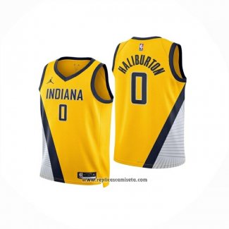 Camiseta Nino Indiana Pacers Tyrese Haliburton #0 Statement 2024-25 Amarillo