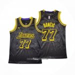 Camiseta Nino Los Angeles Lakers Luka Doncic NO 77 2024-25 Negro