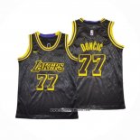 Camiseta Nino Los Angeles Lakers Luka Doncic NO 77 2024-25 Negro