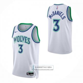 Camiseta Nino Minnesota Timberwolves Jaden McDaniels NO 3 Association 2026-27 Blanco