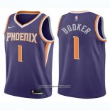 Camiseta Nino Phoenix Suns Devin Booker #1 Icon 2017-18 Violeta