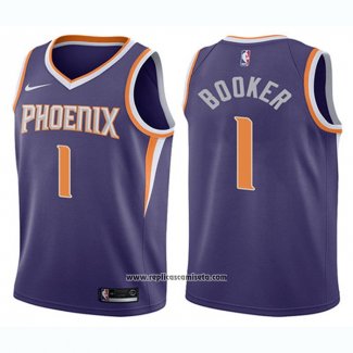 Camiseta Nino Phoenix Suns Devin Booker #1 Icon 2017-18 Violeta