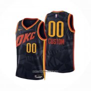 Camiseta Oklahoma City Thunder Personalizada Ciudad 2023-24 Negro