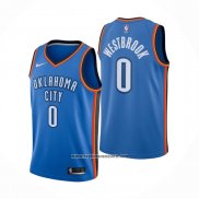 Camiseta Oklahoma City Thunder Russell Westbrook #0 Icon Azul