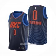 Camiseta Oklahoma City Thunder Russell Westbrook #0 Statement Azul