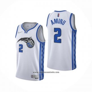 Camiseta Orlando Magic Al-Farouq Aminu #2 Earned 2020-21 Blanco