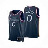 Camiseta Philadelphia 76ers Tyrese Maxey NO 0 Ciudad 2025-26 Azul