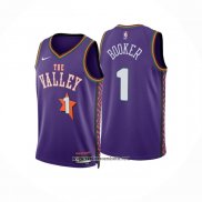 Camiseta Phoenix Suns Devin Booker #1 Ciudad 2024-25 Violeta
