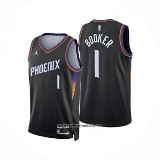 Camiseta Phoenix Suns Devin Booker NO 1 Statement 2025-26 Negro