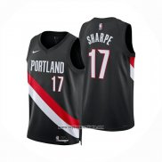 Camiseta Portland Trail Blazers Shaedon Sharpe NO 17 Icon 2025-26 Negro