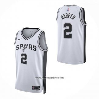 Camiseta San Antonio Spurs Dylan Harper NO 2 Association 2025-26 Blanco