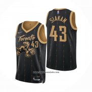 Camiseta Toronto Raptors Pascal Siakam #43 Ciudad 2021-22 Negro