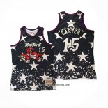 Camiseta Toronto Raptors Vince Carter #15 Independence Day Mitchell & Ness Negro