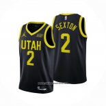 Camiseta Utah Jazz Collin Sexton #2 Statement 2022-23 Negro