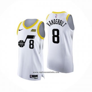 Camiseta Utah Jazz Jarred Vanderbilt #8 Association Autentico 2022-23 Blanco