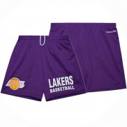 Pantalone Los Angeles Lakers Mitchell & Ness Hardwood Classics Violeta
