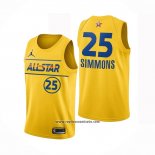 Camiseta All Star 2021 Philadelphia 76ers Ben Simmons #25 Oro