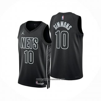 Camiseta Brooklyn Nets Ben Simmons NO 10 Statement 2025-26 Negro