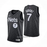 Camiseta Brooklyn Nets Kevin Durant #7 Earned 2020-21 Negro