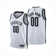 Camiseta Brooklyn Nets Personalizada Association 2024-25 Blanco