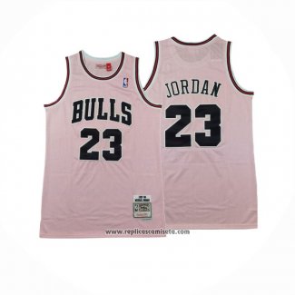Camiseta Chicago Bulls Michael Jordan #23 Mitchell & Ness 1997-98 Rosa