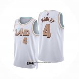 Camiseta Cleveland Cavaliers Evan Mobley #4 Ciudad 2022-23 Blanco