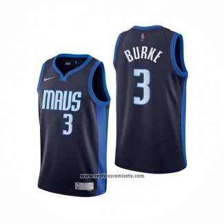 Camiseta Dallas Mavericks Trey Burke #3 Earned 2020-21 Azul