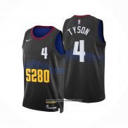 Camiseta Denver Nuggets Hunter Tyson #4 Ciudad 2023-24 Negro