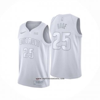 Camiseta Detroit Pistons Derrick Rose #25 MVP Blanco