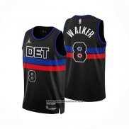 Camiseta Detroit Pistons Kemba Walker #8 Statement 2022-23 Negro