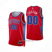 Camiseta Detroit Pistons Personalizada Ciudad 2021-22 Rojo