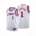 Camiseta Houston Rockets Amen Thompson NO 1 Ciudad 2025-26 Blanco