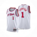 Camiseta Houston Rockets Amen Thompson NO 1 Ciudad 2025-26 Blanco