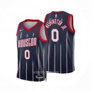 Camiseta Houston Rockets Tyty Washington JR. #0 Ciudad 2022-23 Negro