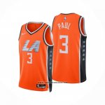 Camiseta Los Angeles Clippers Chris Paul NO 3 Ciudad 2025-26 Naranja