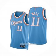 Camiseta Los Angeles Clippers John Wall #11 Ciudad 2021-22 Azul